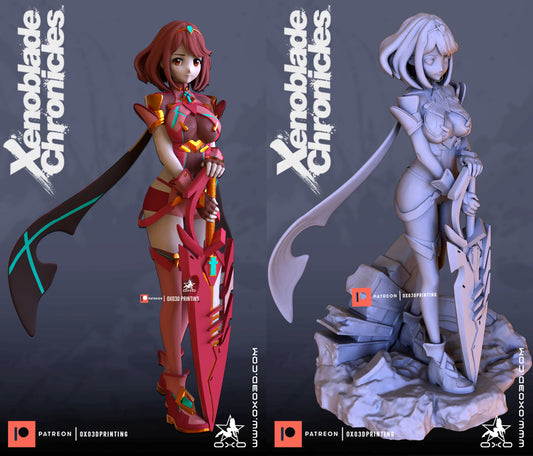 Anime Fire Warrior Adult 3D Resin Figurine Model Kit