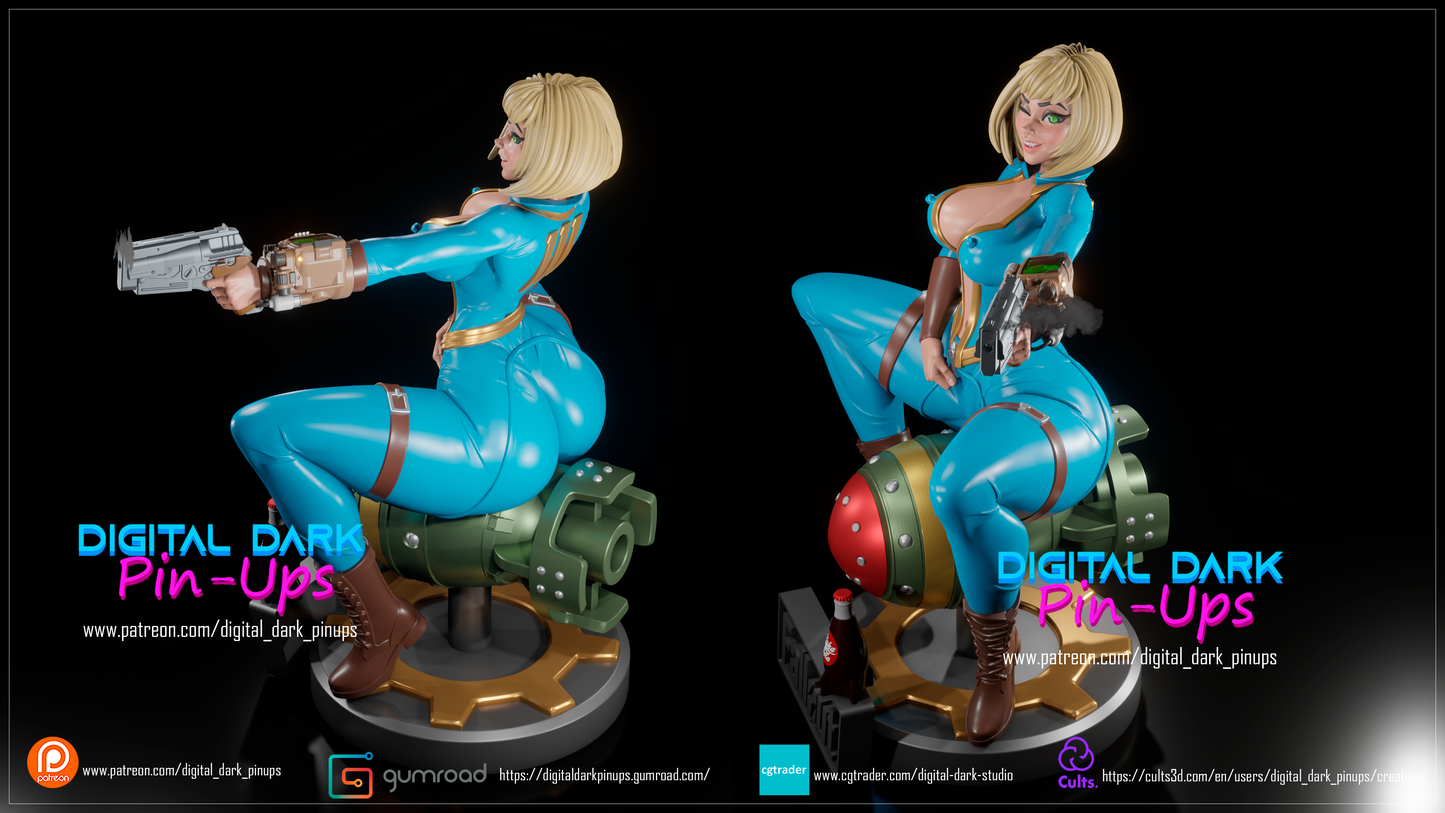 Sexy Vault Girl Adult 3D Resin Figurine Model kit