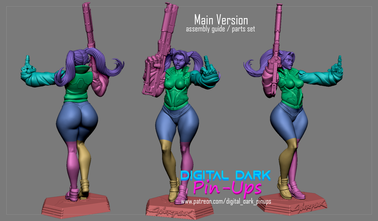 Sexy Edgerunner Adult 3D Resin Figurine Model Kit