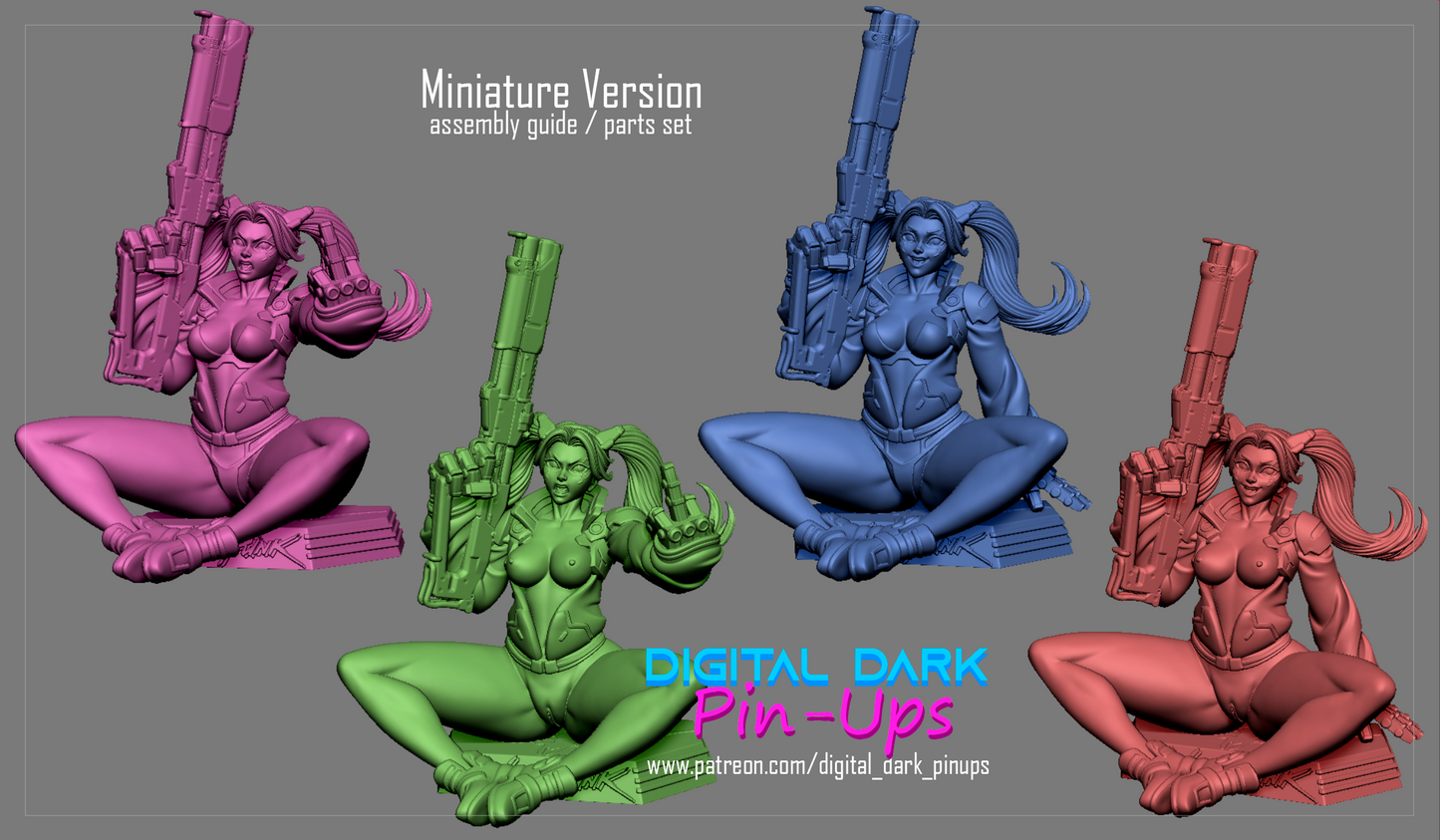 Sexy Edgerunner Adult 3D Resin Figurine Model Kit