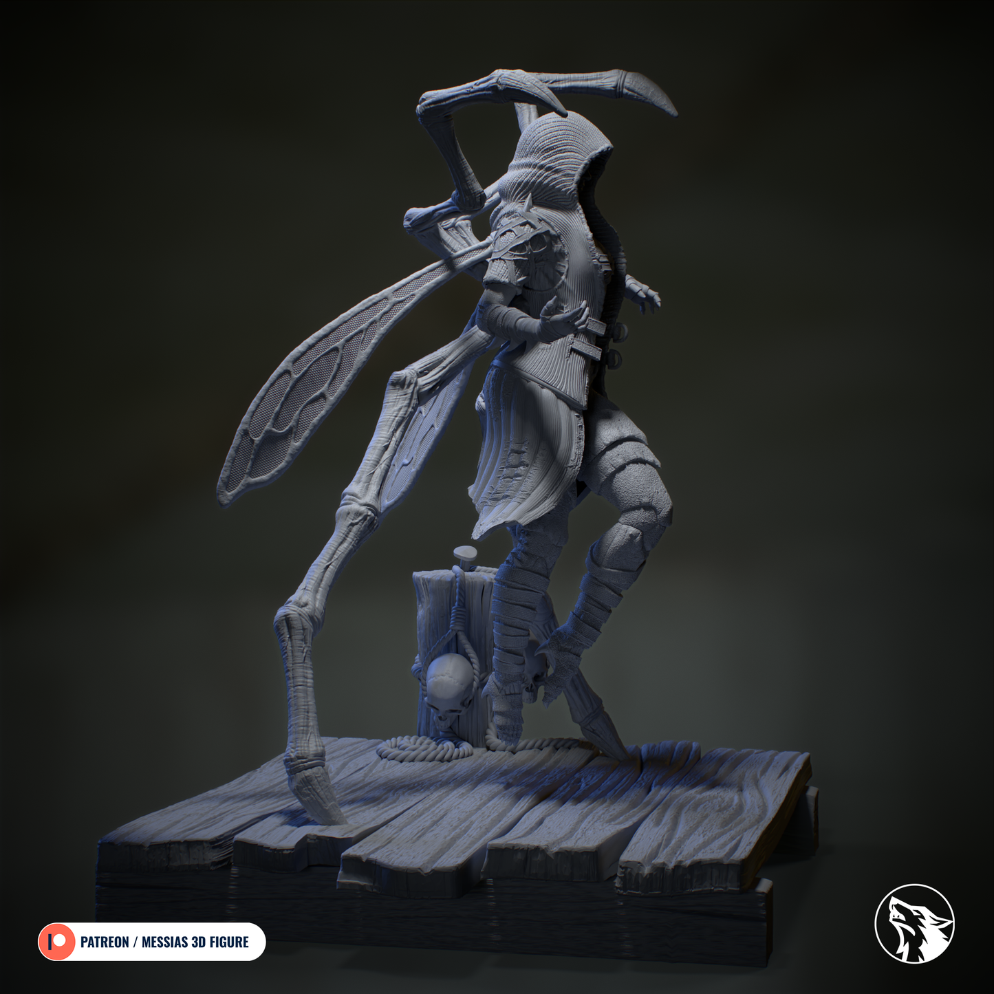 Insect Fighter 3D Resin Figurine Model Kit