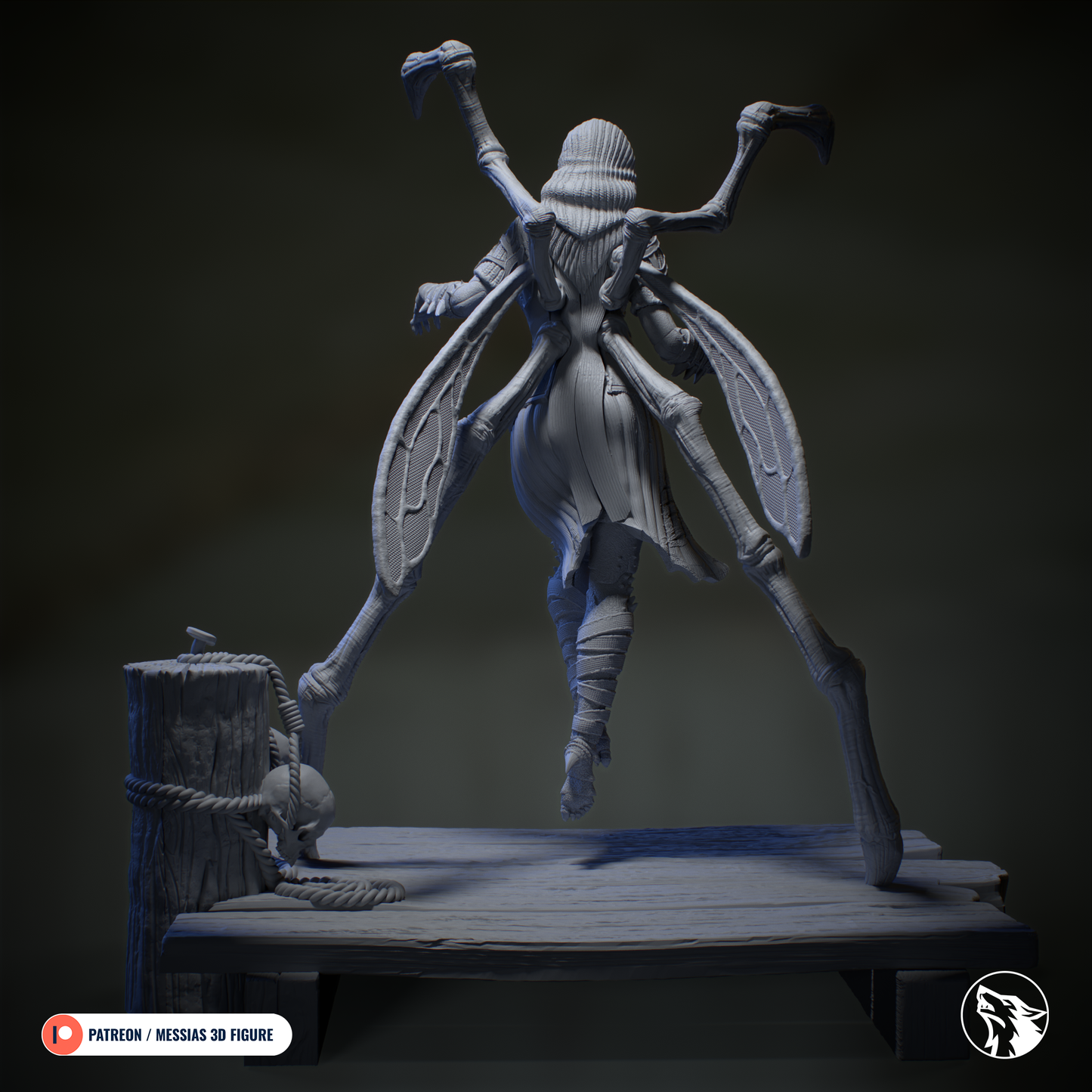 Insect Fighter 3D Resin Figurine Model Kit