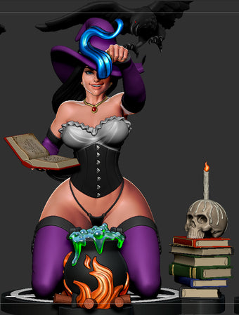 Potion Witch Pinup Figurine Model Kit